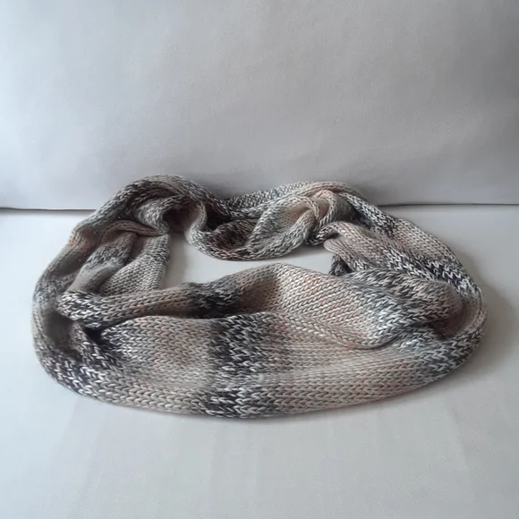 Garage. Cowl Neck Scarf. Greys & Pinks - Picture 4 of 16